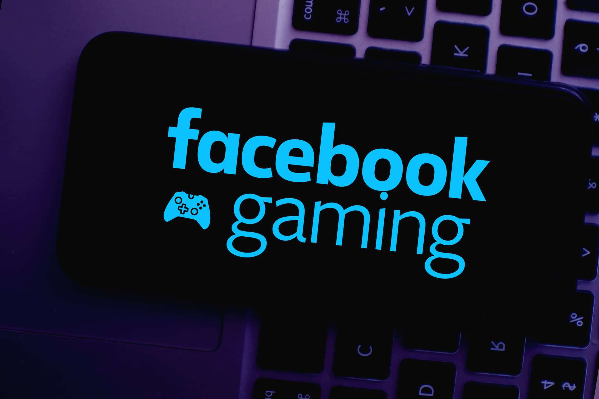 Facebook Gaming logo on phone